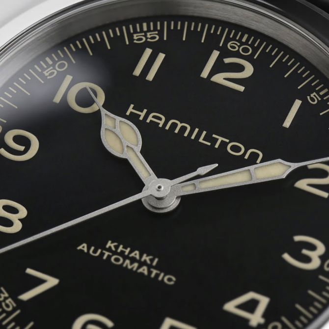 Hamilton Khaki Field Murph 38mm Men's Watch, Black Dial