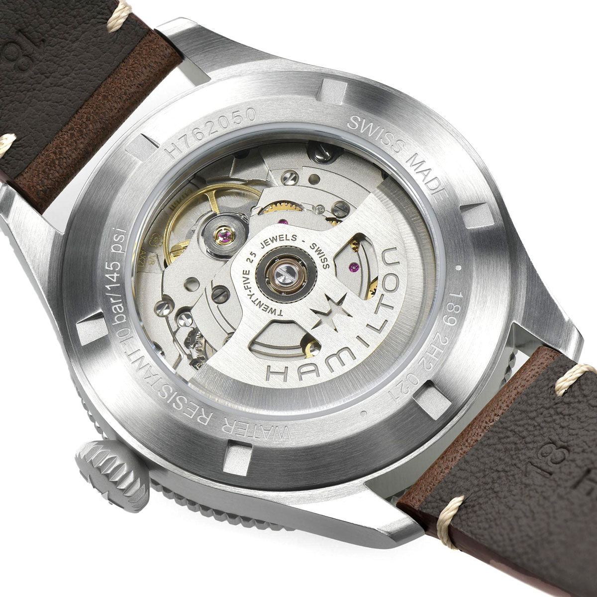 Hamilton Khaki Aviation Pilot Pioneer 38mm Men's Watch, Black Dial and Dark Brown Leather Strap