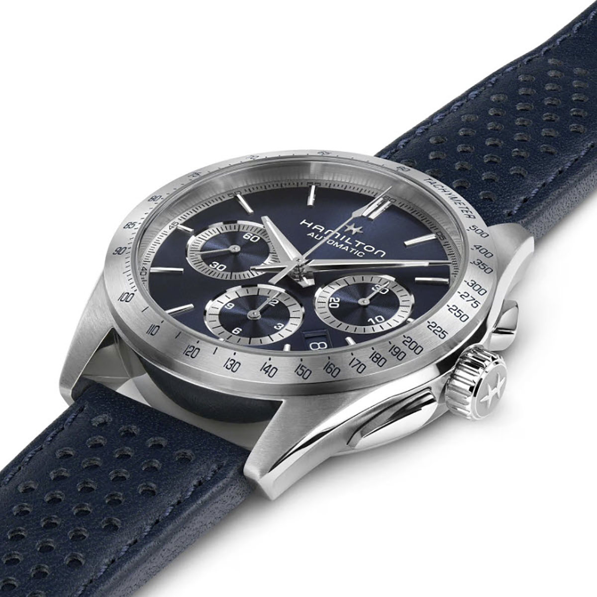 Hamilton Jazzmaster Performer Automatic Chronograph 42mm Men's Watch, Blue Dial