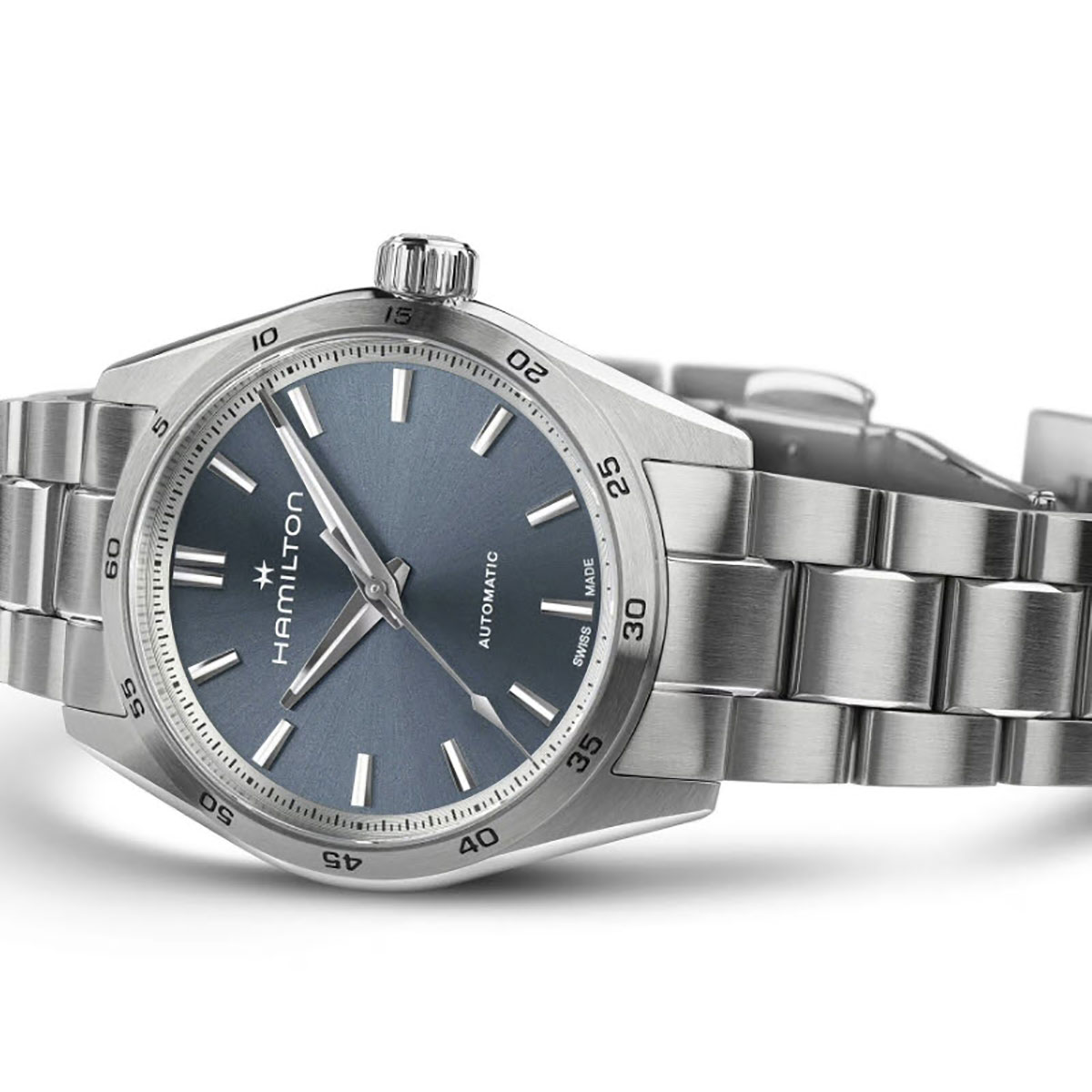 Hamilton Jazzmaster Performer Automatic 34mm Women's Watch, Light Blue Dial