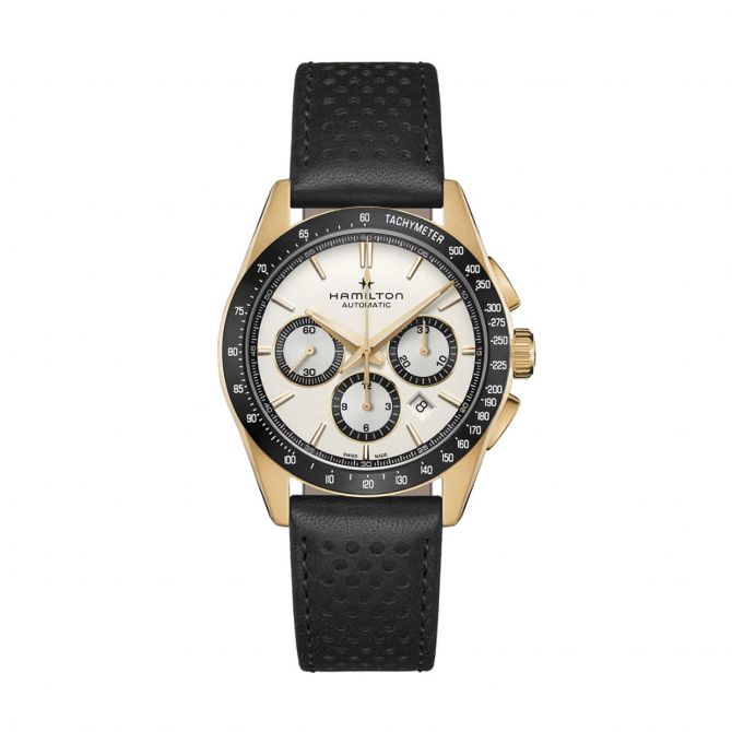 Hamilton Jazzmaster Performer Automatic Chronograph 42mm Men's Watch, White Dial