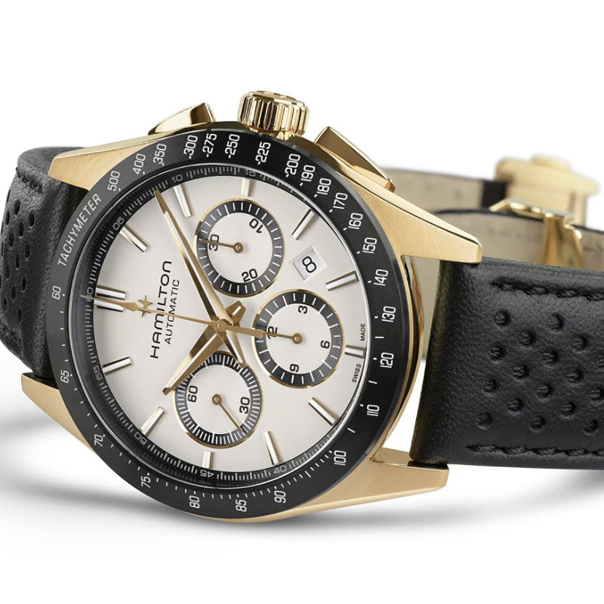 Hamilton Jazzmaster Performer Automatic Chronograph 42mm Men's Watch, White Dial