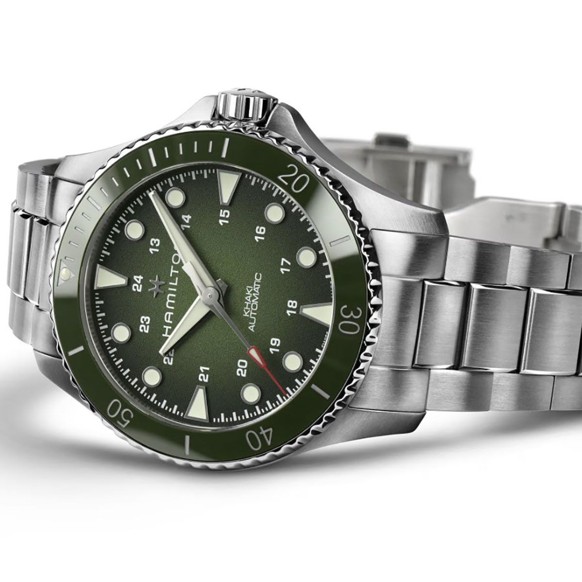Hamilton Khaki Navy Scuba Automatic 43mm Men's Watch, Deep Green Dial
