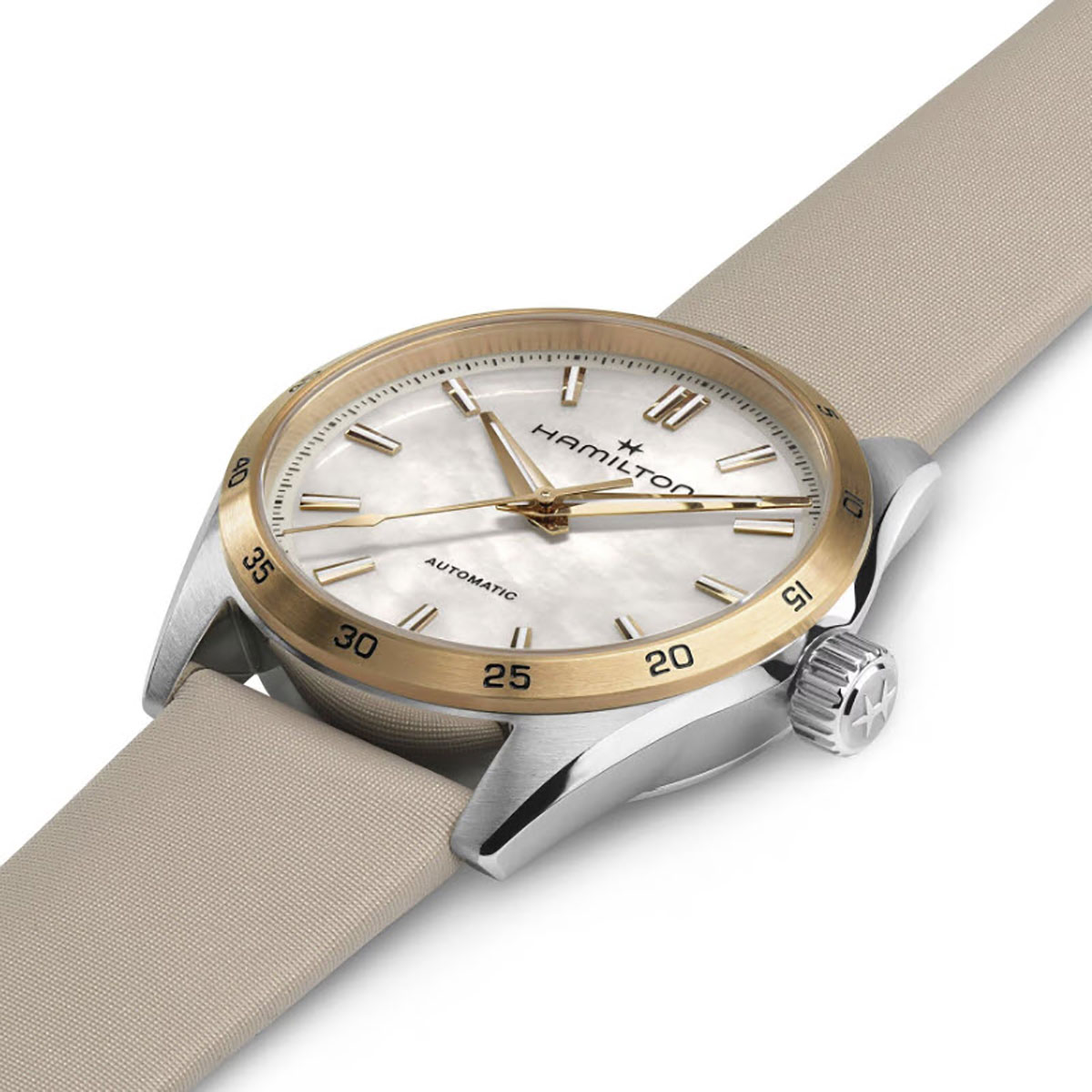 Hamilton Jazzmaster Performer Automatic 34mm Women's Watch, Iridescent Mother of Pearl Dial