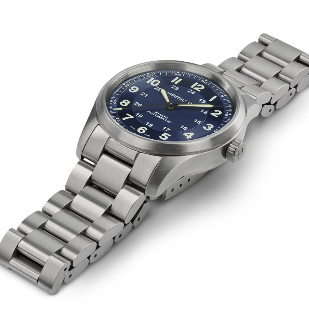 Hamilton Khaki Field Titanium Automatic 38mm Men's Watch, Blue Dial