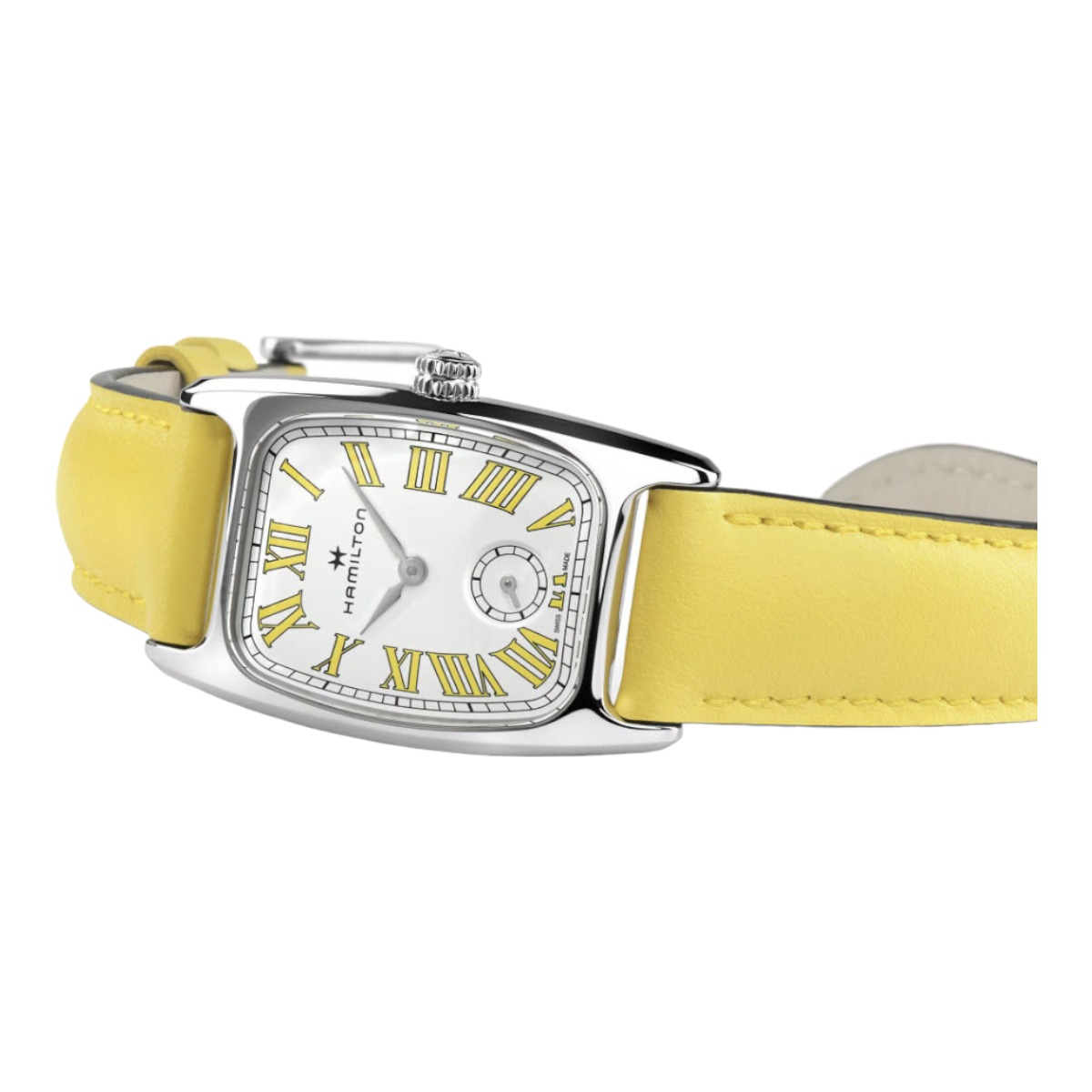 Hamilton American Classic Boulton Small Second Quartz 23.5mm x 27.40mm Women's Watch, Yellow Dial