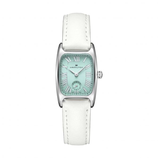 Hamilton American Classic Boulton Small Second Quartz 23.5mm x 27.40mm Women's Watch, Light Seafoam 