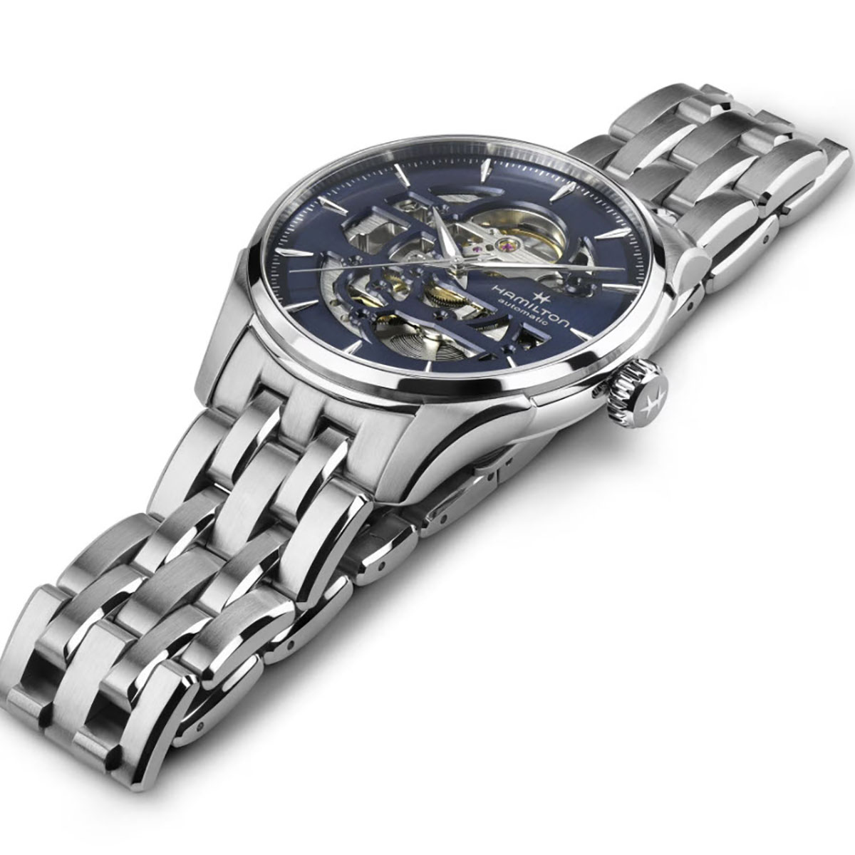 Hamilton Jazzmaster Skeleton Automatic 40mm Men's Watch, Blue Cut-Out Dial