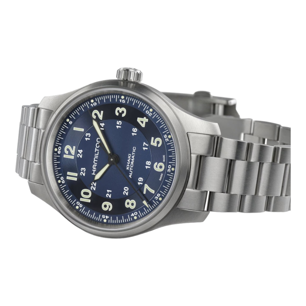 Hamilton Khaki Field Titanium Automatic 42mm Men's Watch, Blue Dial