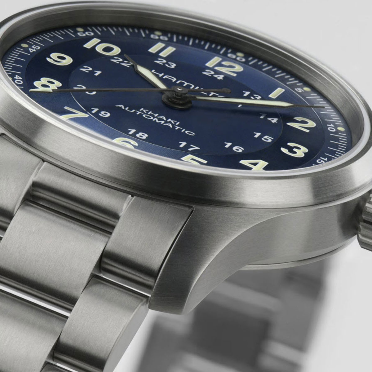 Hamilton Khaki Field Titanium Automatic 42mm Men's Watch, Blue Dial