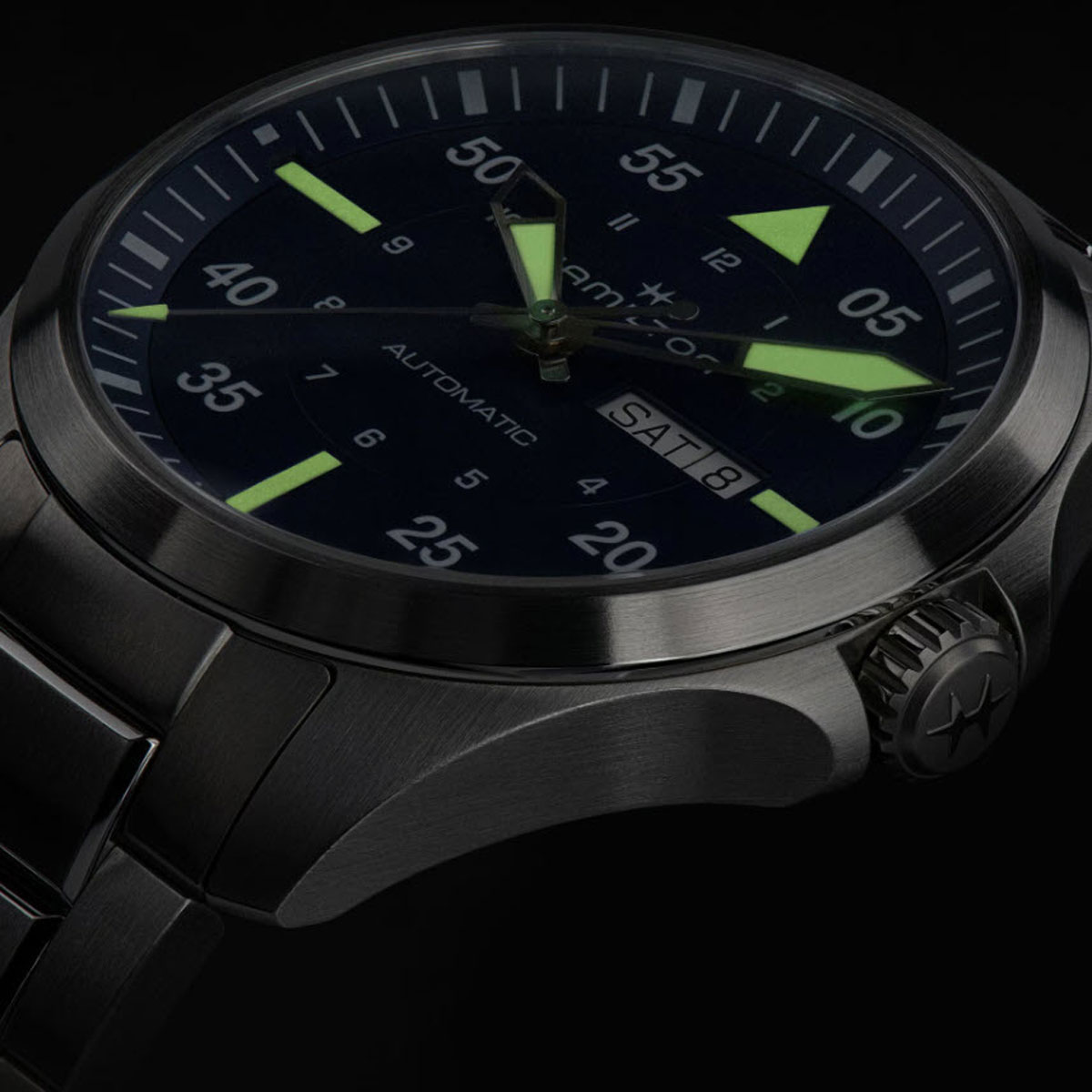 Hamilton Khaki Aviation Pilot Day Date Automatic 42mm Men's Watch, Blue Dial