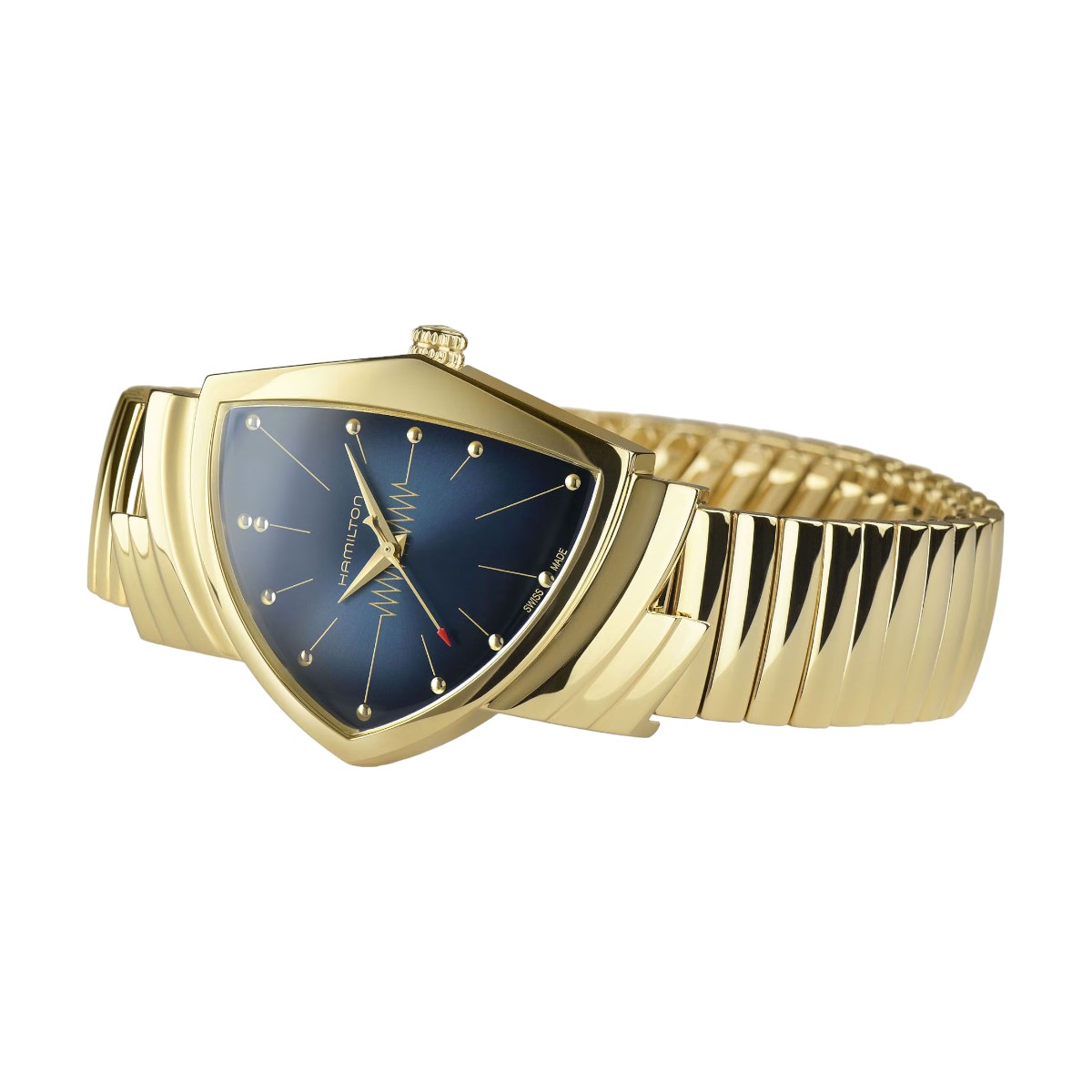 Hamilton Ventura Quartz 32mmx50mm Watch, Blue and Yellow Gold Tone Dial