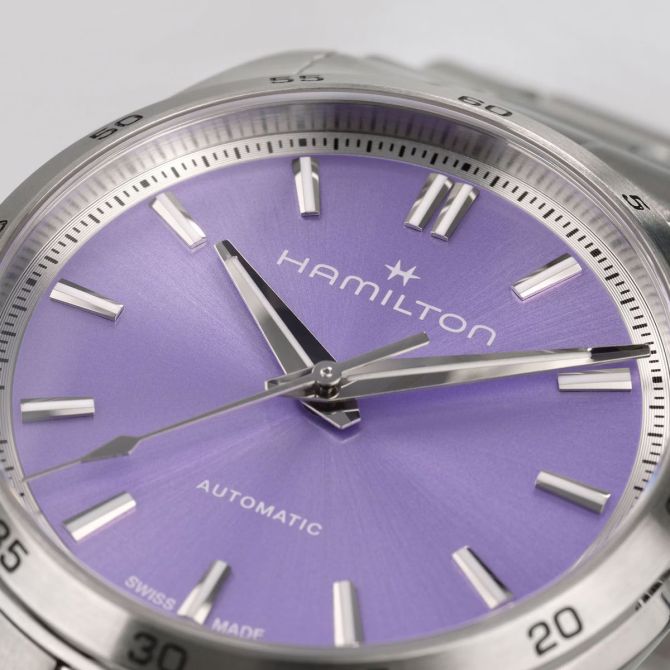 Hamilton Jazzmaster Performer Automatic 34mm Women's Watch, Purple