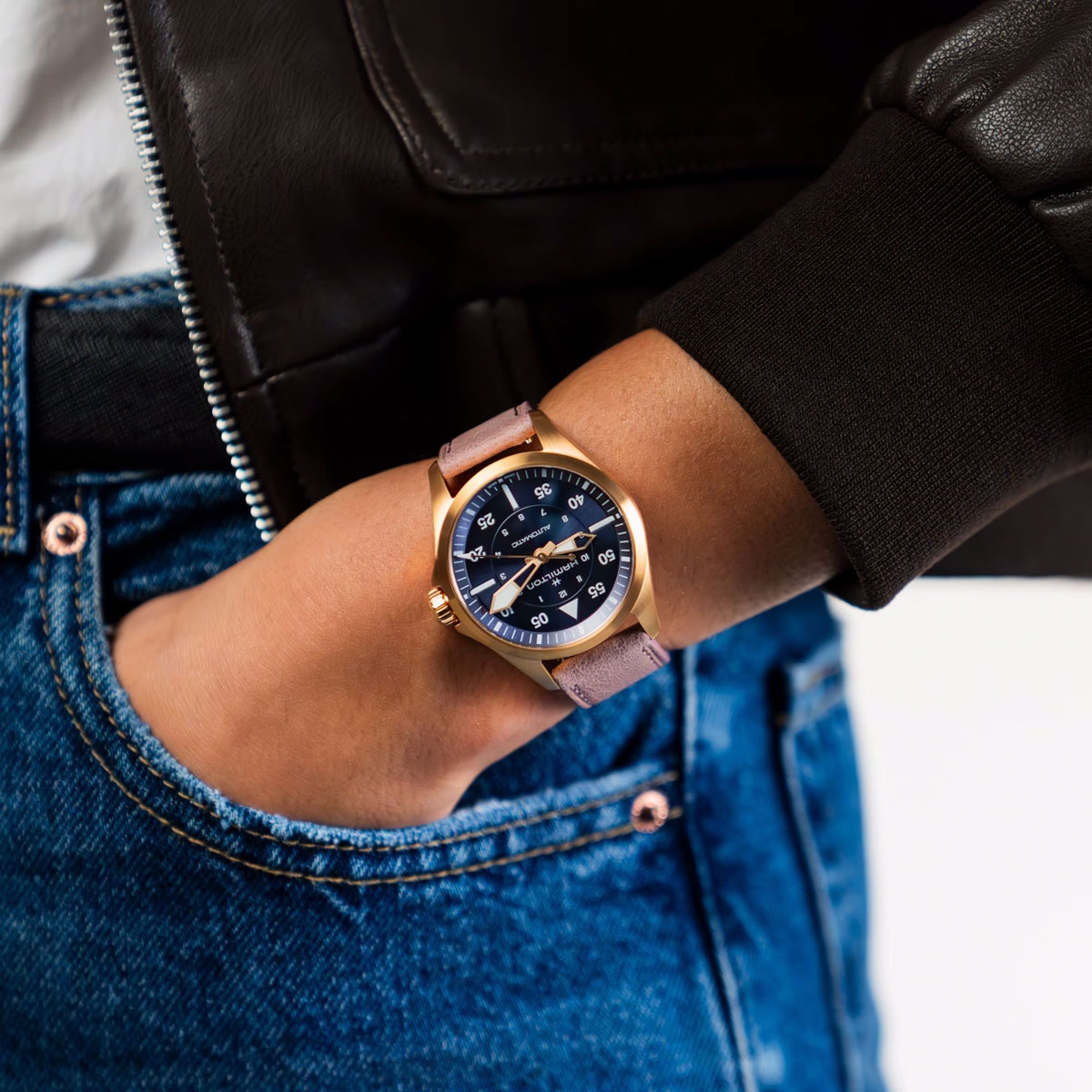 Hamilton Khaki Aviation Pilot Automatic 36mm Women's Watch, Midnight Blue Dial