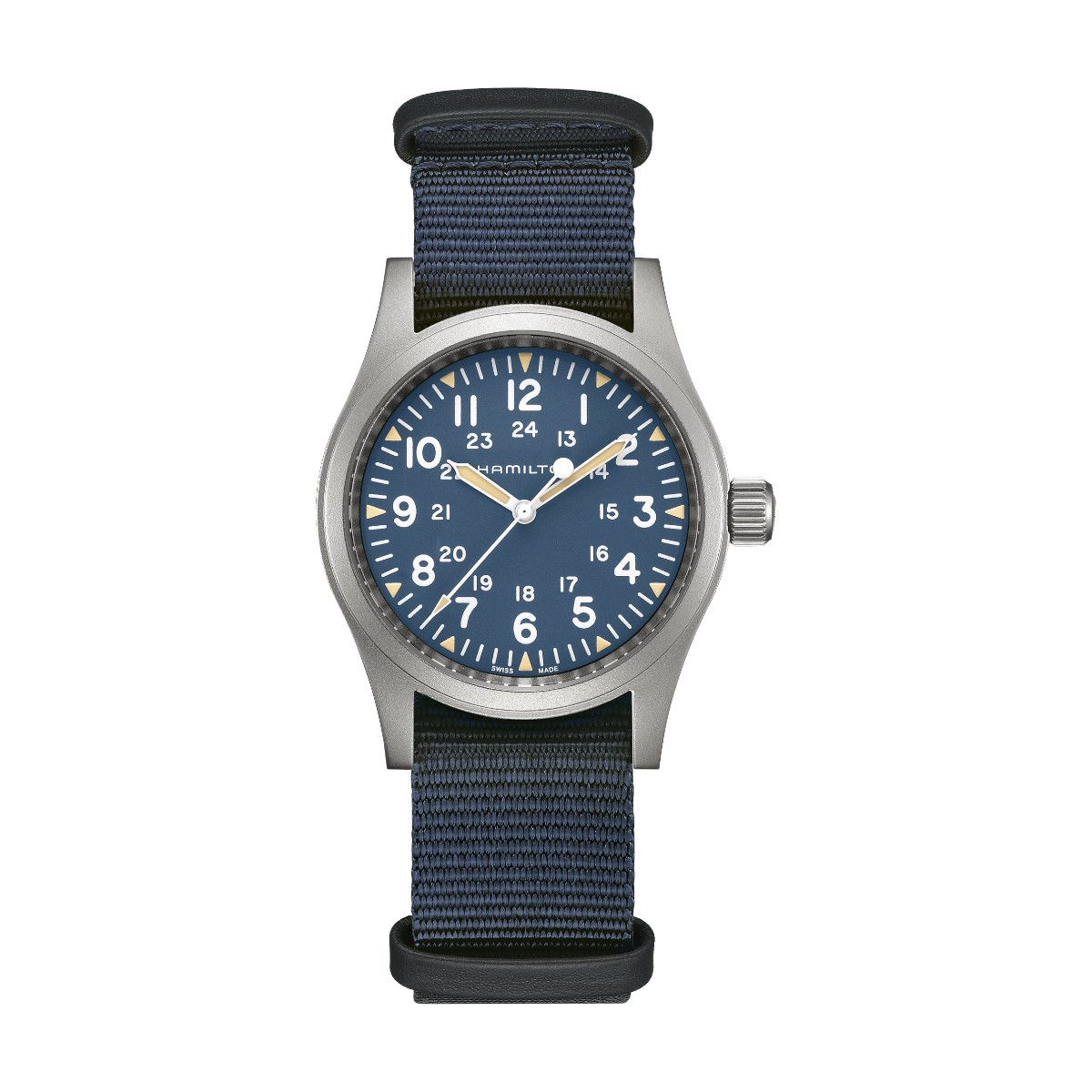 Hamilton Khaki Field Mechanical 38mm Watch, Blue Dial