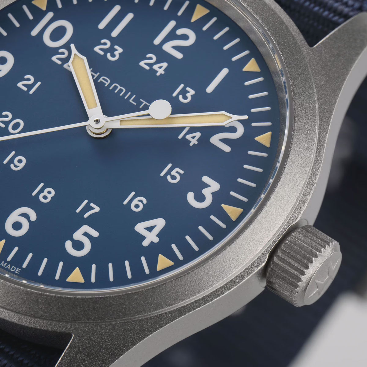 Hamilton Khaki Field Mechanical 38mm Watch, Blue Dial
