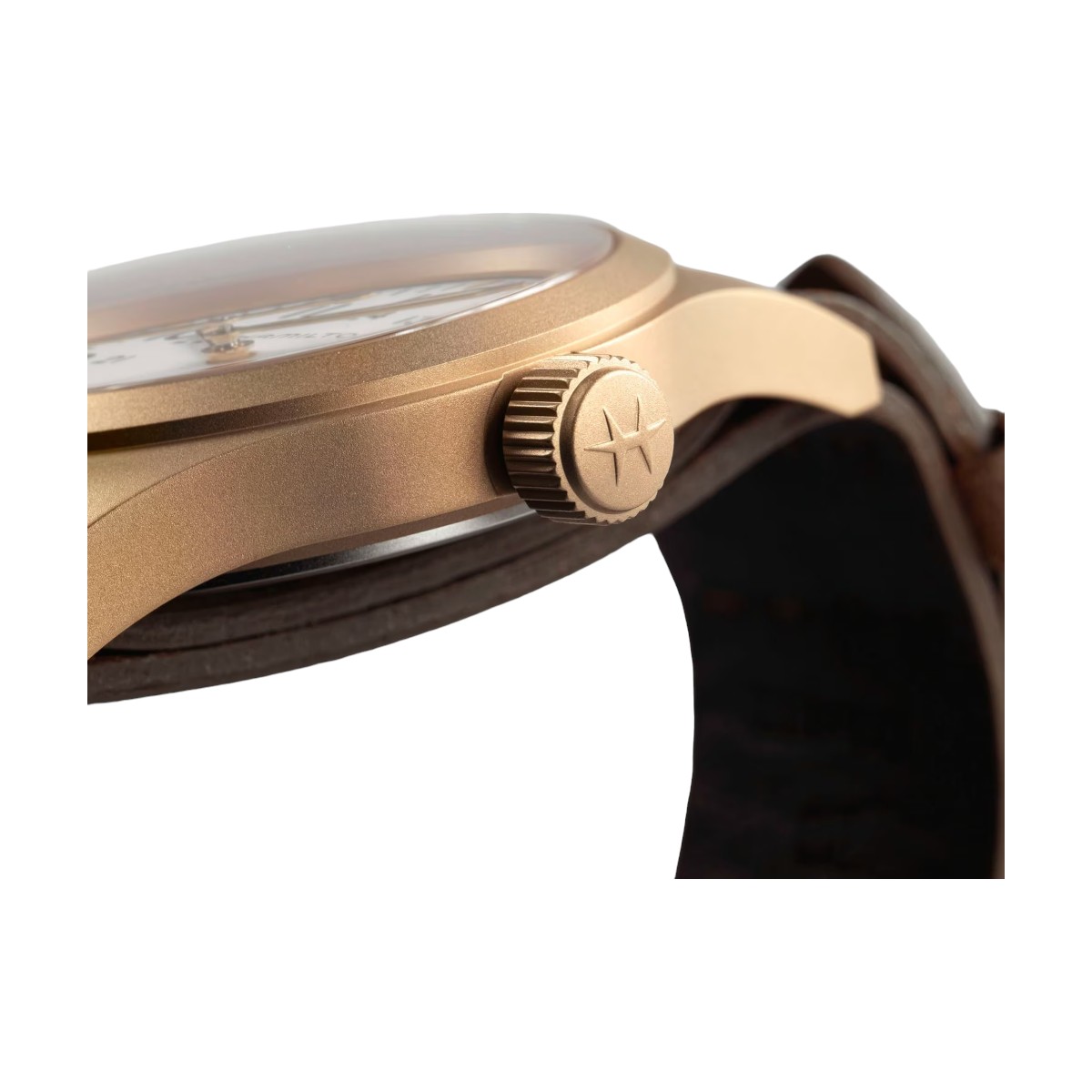 Hamilton Khaki Field Mechanical Bronze 38mm Watch, White Dial