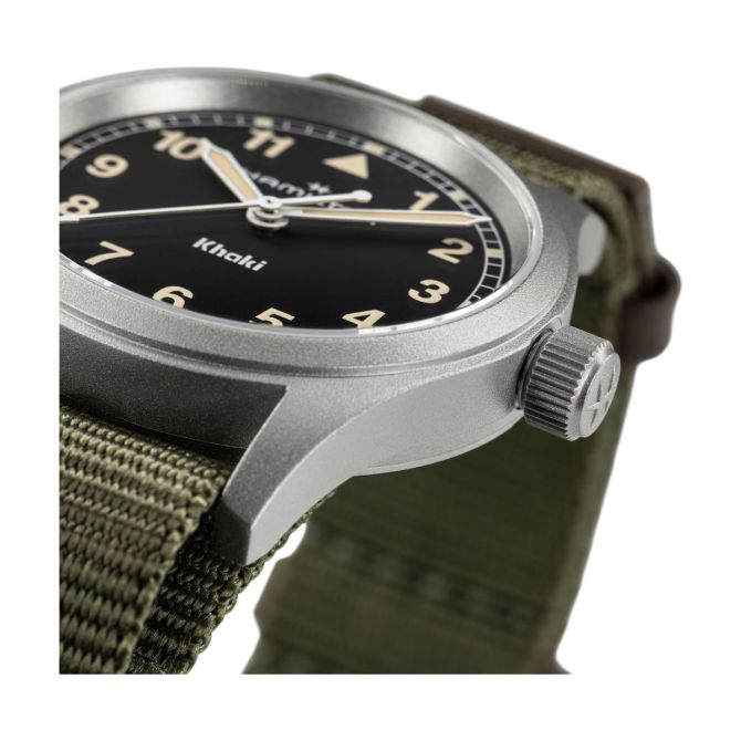 Hamilton Khaki Field Quartz 33mm Men's Watch, Black Dial