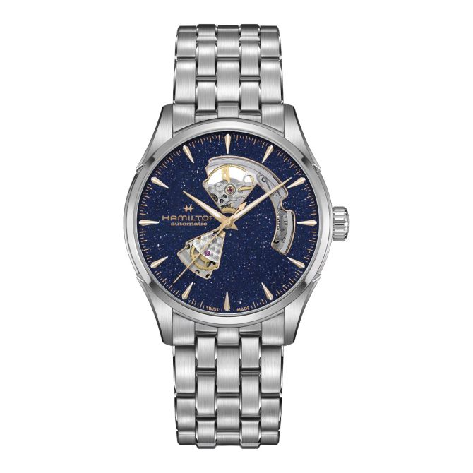 Hamilton Jazzmaster Open Heart Automatic 42mm Watch, Blue Dial