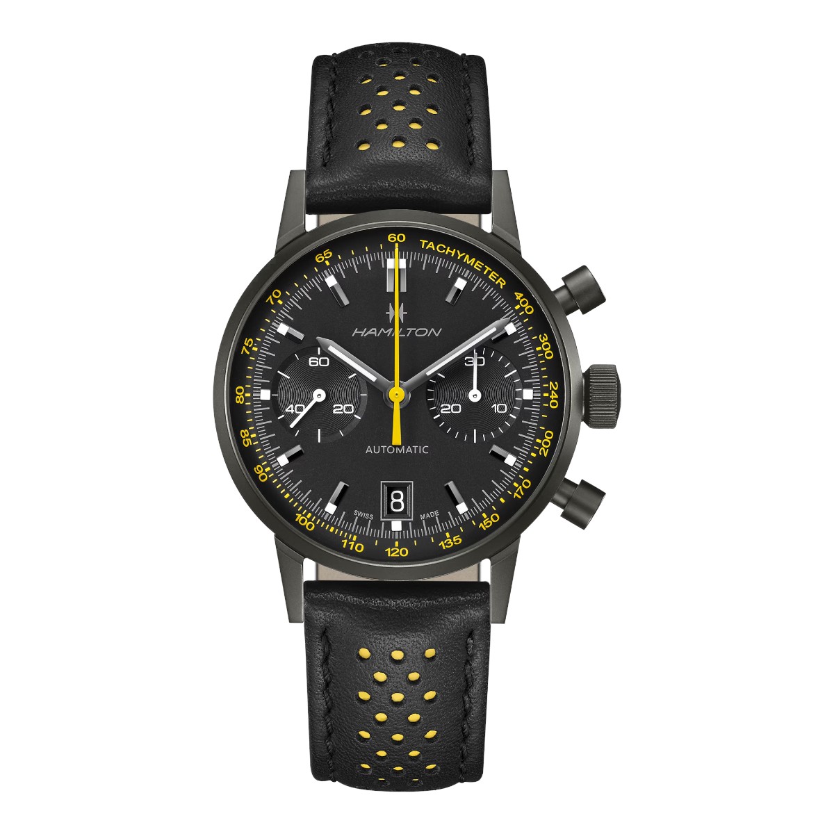 Hamilton American Classic Intra-matic Automatic Chronograph 40mm Men's Watch, Black Dial