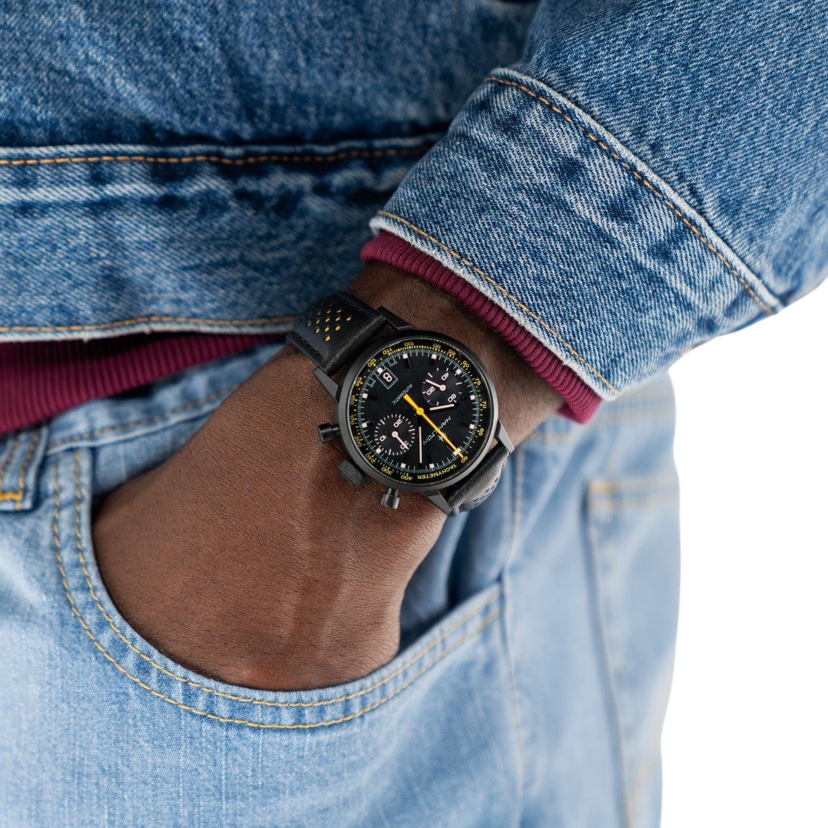 Hamilton American Classic Intra-matic Automatic Chronograph 40mm Men's Watch, Black Dial