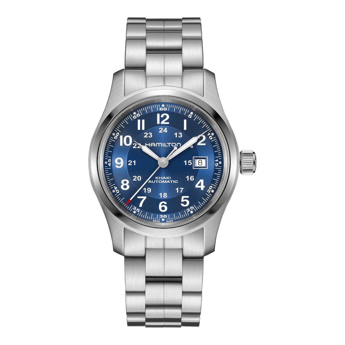 Hamilton Khaki Field Automatic 42mm Men's Watch, Blue Dial