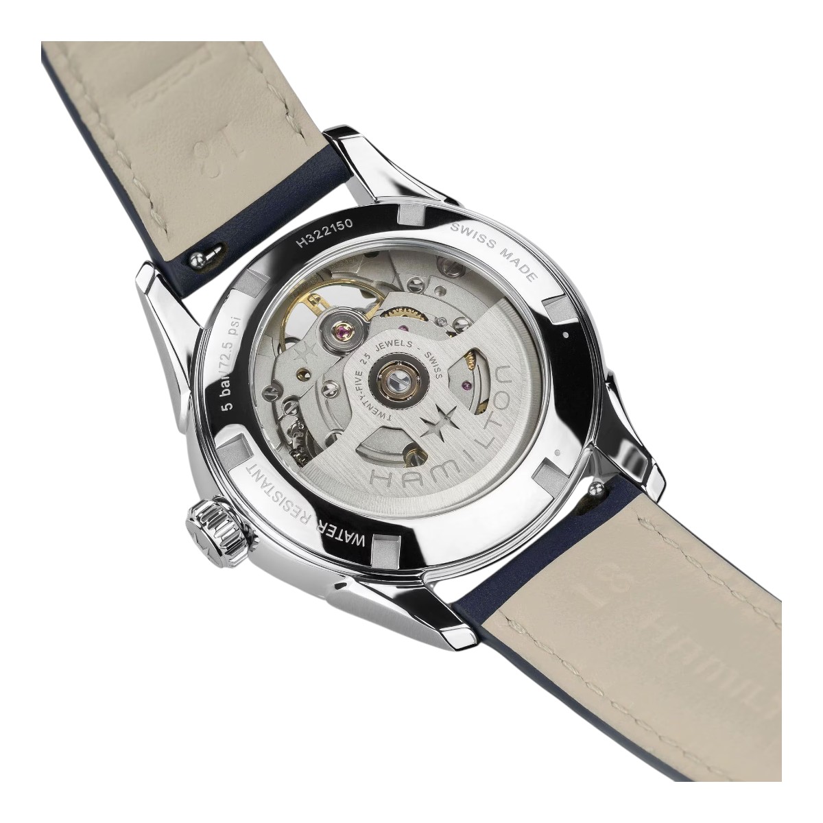 Hamilton Jazzmaster Open Heart Women's 36mm Watch, Blue Skeleton Dial