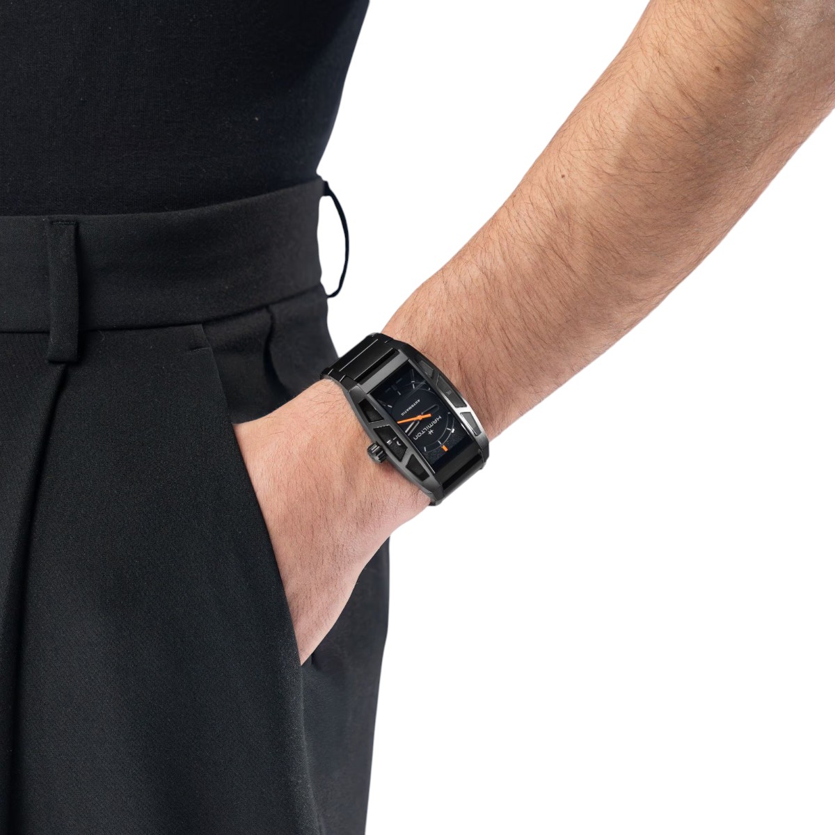 Hamilton American Classic Boulton Death Stranding 2 Limited Edition 36mm x 48mm Watch, Black Dial