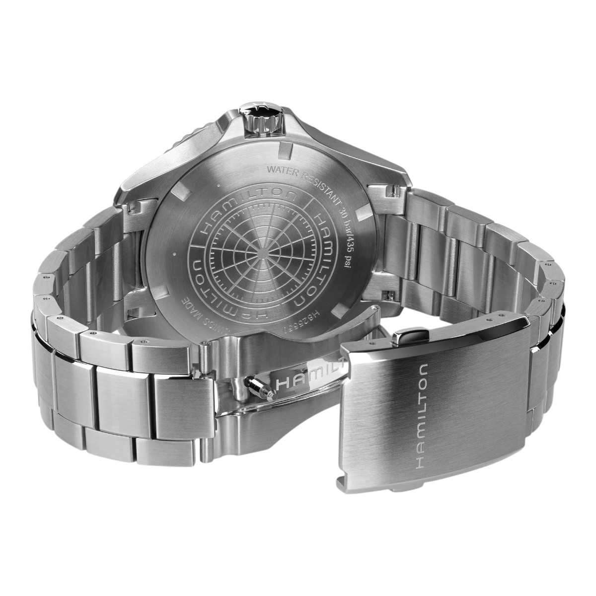 Hamilton Khaki Navy Scuba Automatic GMT 43mm Men's Watch, Silver Dial