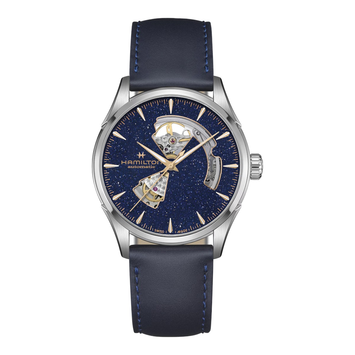 Hamilton Jazzmaster Open Heart Automatic 42mm Men's Watch, Blue Dial