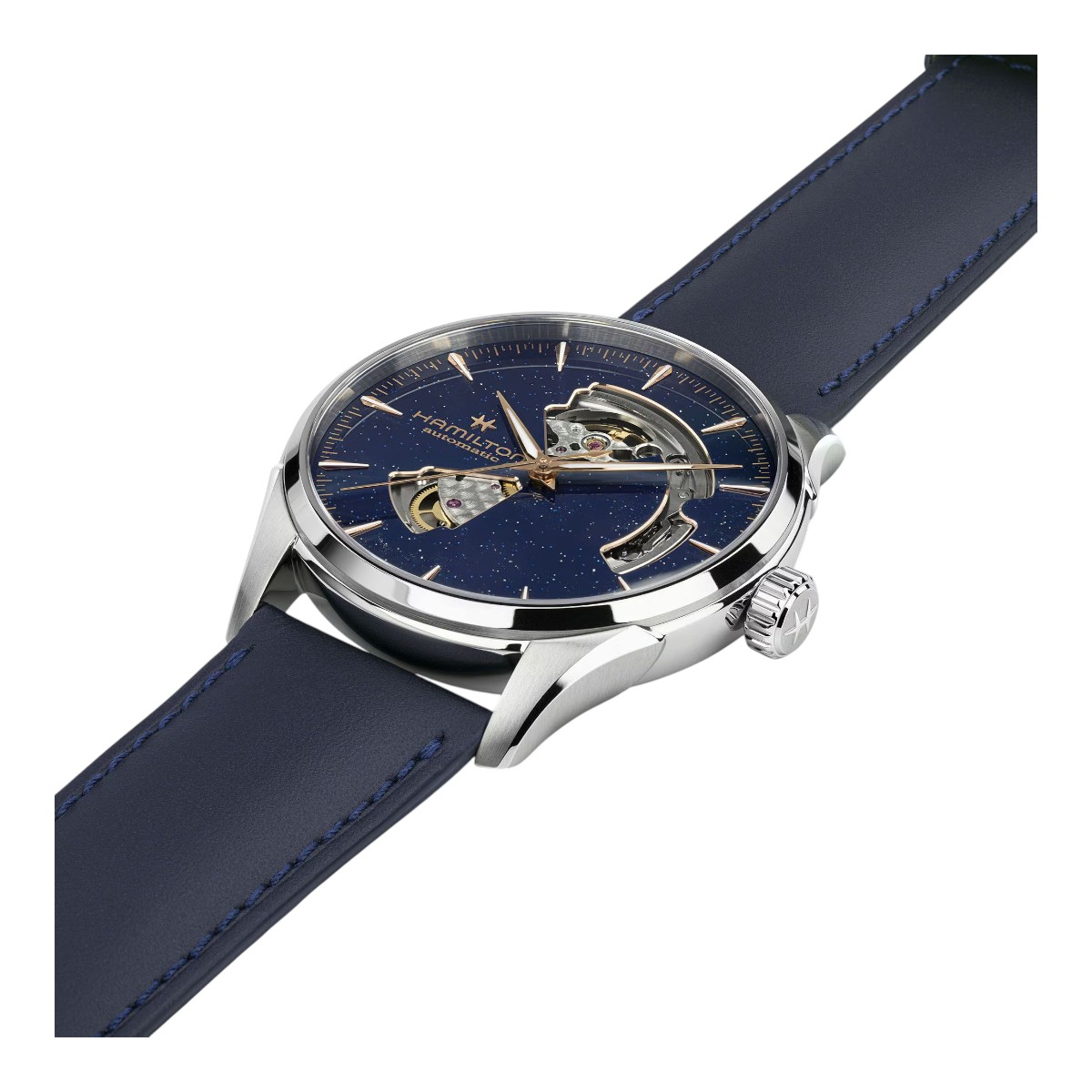 Hamilton Jazzmaster Open Heart Automatic 42mm Men's Watch, Blue Dial