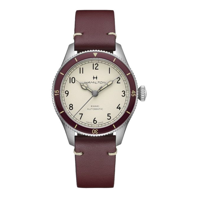 Hamilton Khaki Aviation Pilot Pioneer Automatic 38mm Men's Watch, White Dial