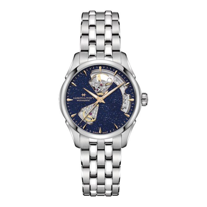 Hamilton Jazzmaster Open Heart Automatic 36mm Women's Watch, Blue Dial