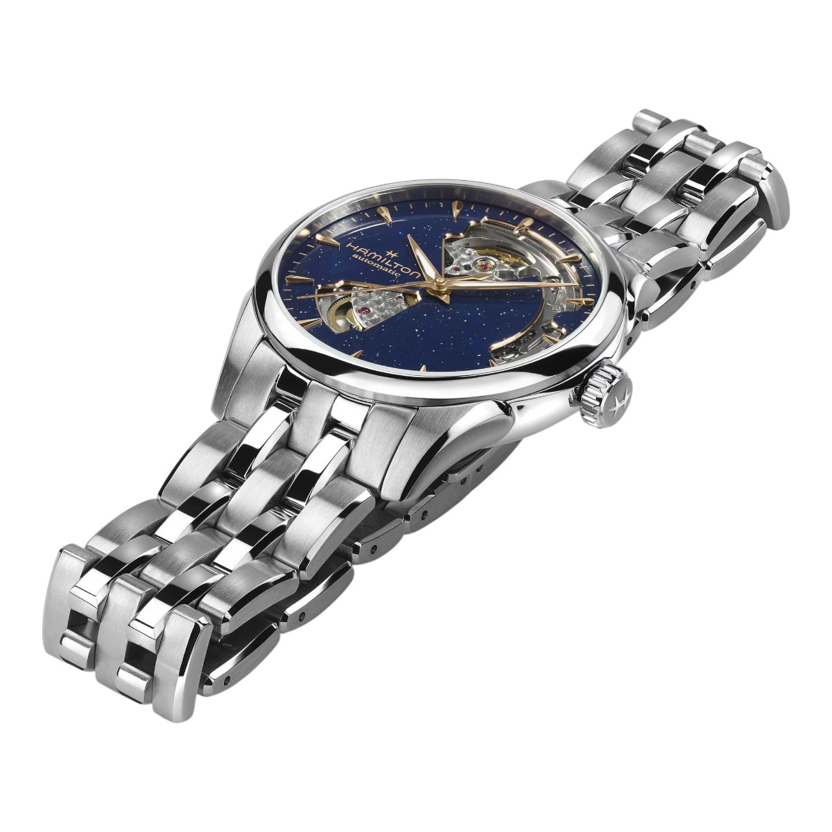 Hamilton Jazzmaster Open Heart Automatic 36mm Women's Watch, Blue Dial