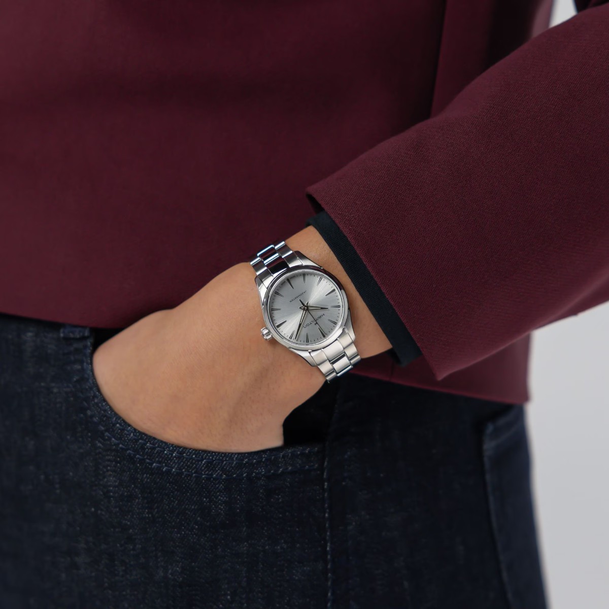 Hamilton Jazzmaster Quartz 32mm Women's Watch, Silver Dial