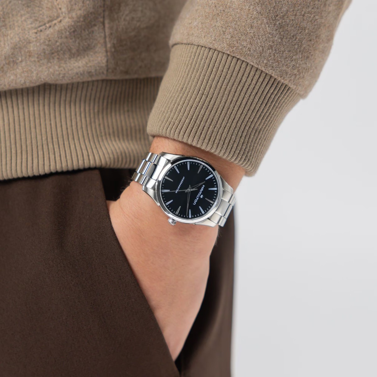 Hamilton Jazzmaster Quartz 40mm Men's Watch, Black Dial