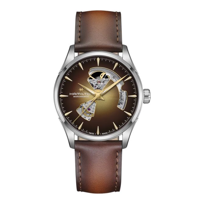 Hamilton Jazzmaster Open Heart Automatic 42mm Men's Watch, Brown Dial