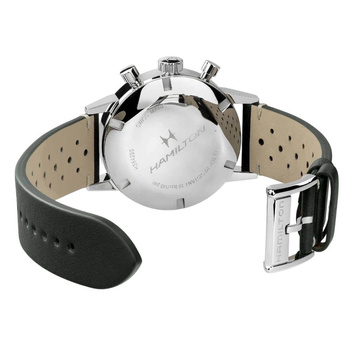 Hamilton American Classic Intra-Matic Chronograph H 40mm Watch, Green Dial