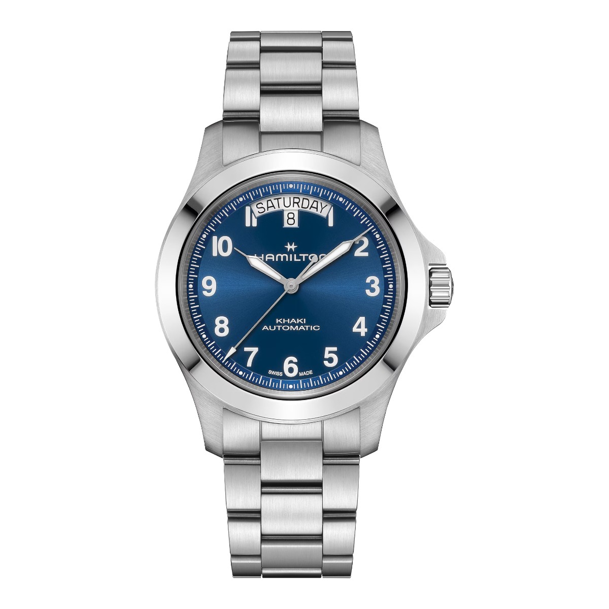Hamilton Khaki Field King Day Date 40mm Men's Watch, Blue Dial