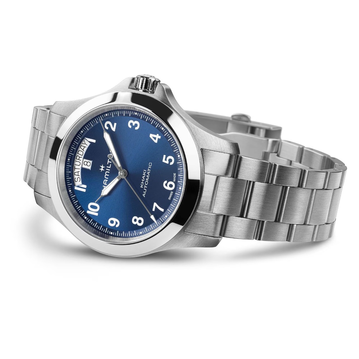 Hamilton Khaki Field King Day Date 40mm Men's Watch, Blue Dial