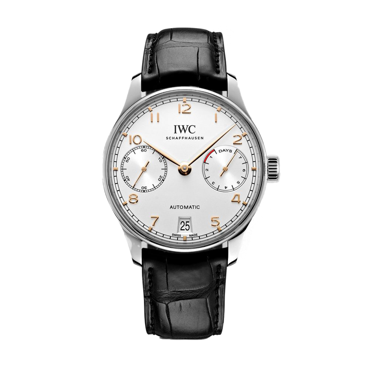 IWC Schaffhausen Portugieser Automatic 42.3mm Watch, Silver Plated