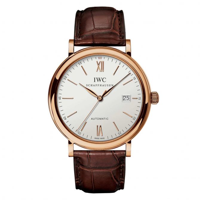 IWC Schaffhausen Portofino Automatic 40mm Watch, Rose Gold Dial