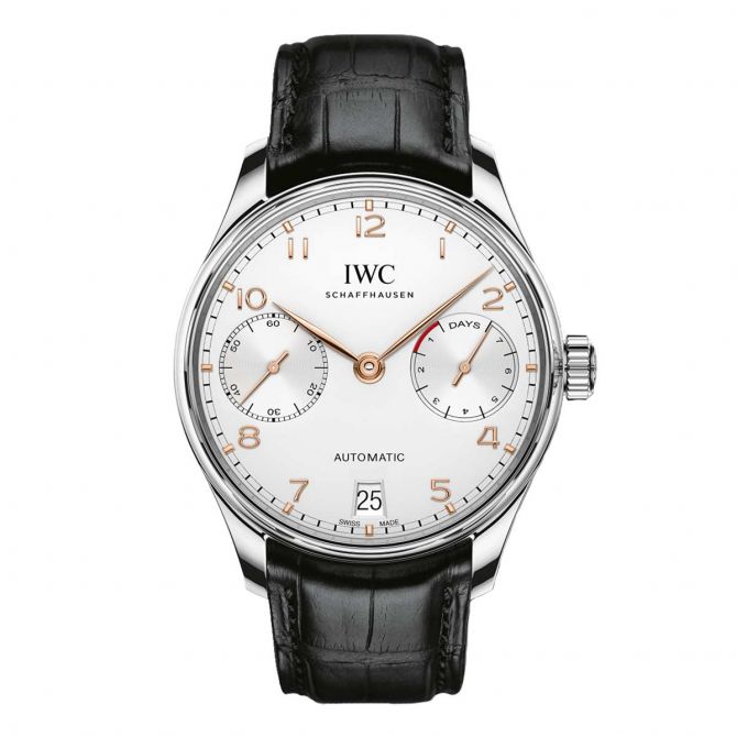 IWC Schaffhausen Portugieser Automatic 42.3mm Watch, Gold and White Dial