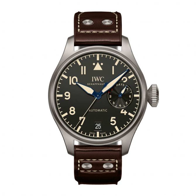 IWC Schaffhausen Big Pilot's Heritage 46.2mm Watch, Black and Brown Dial