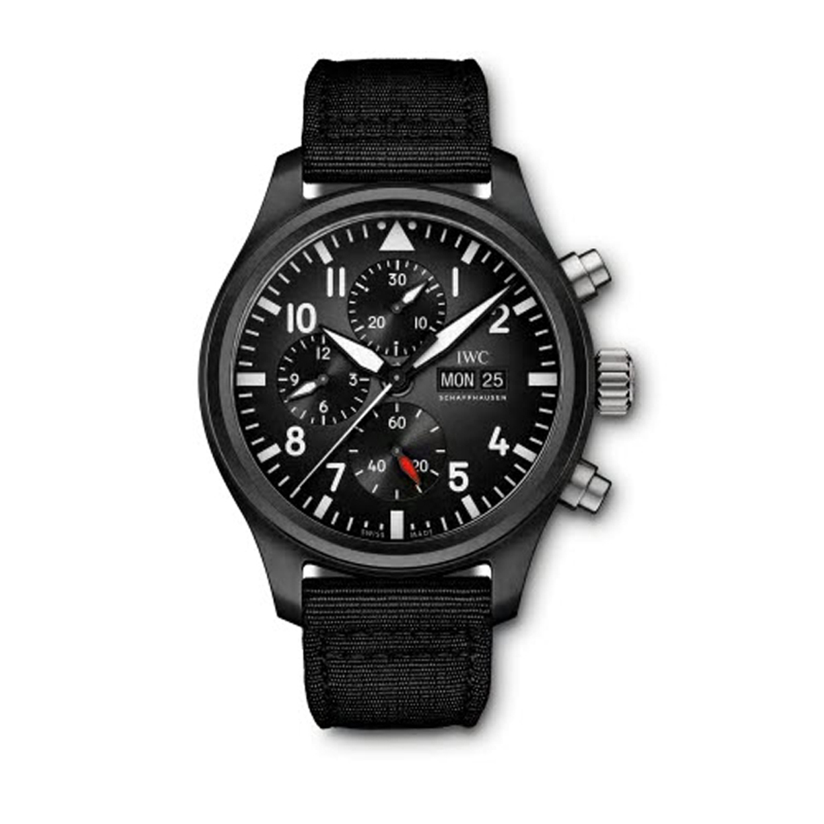 IWC Schaffhausen Pilot's Chronograph TOP GUN 44.5mm Watch, Black Dial