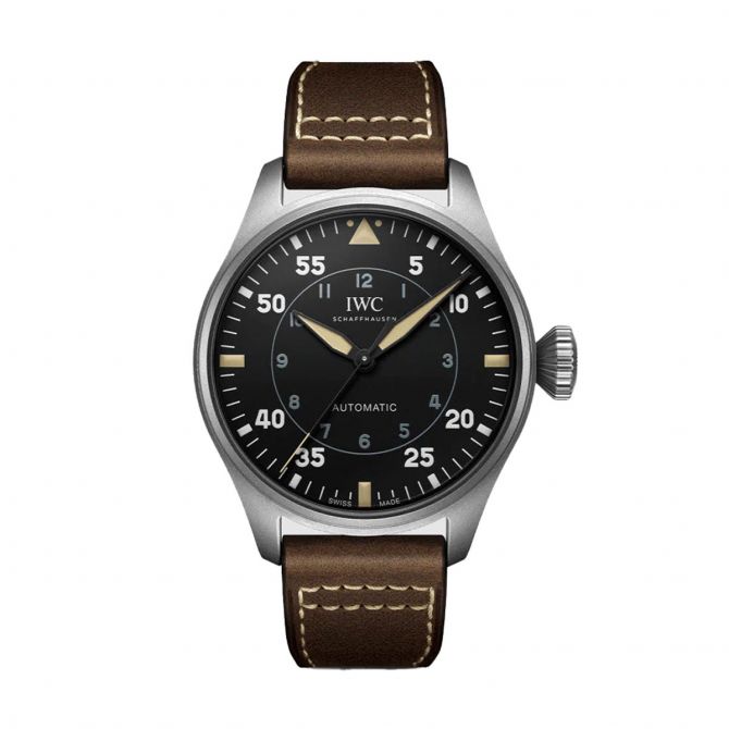 IWC Schaffhausen Big Pilot's 43mm Spitfire Watch, Black Dial