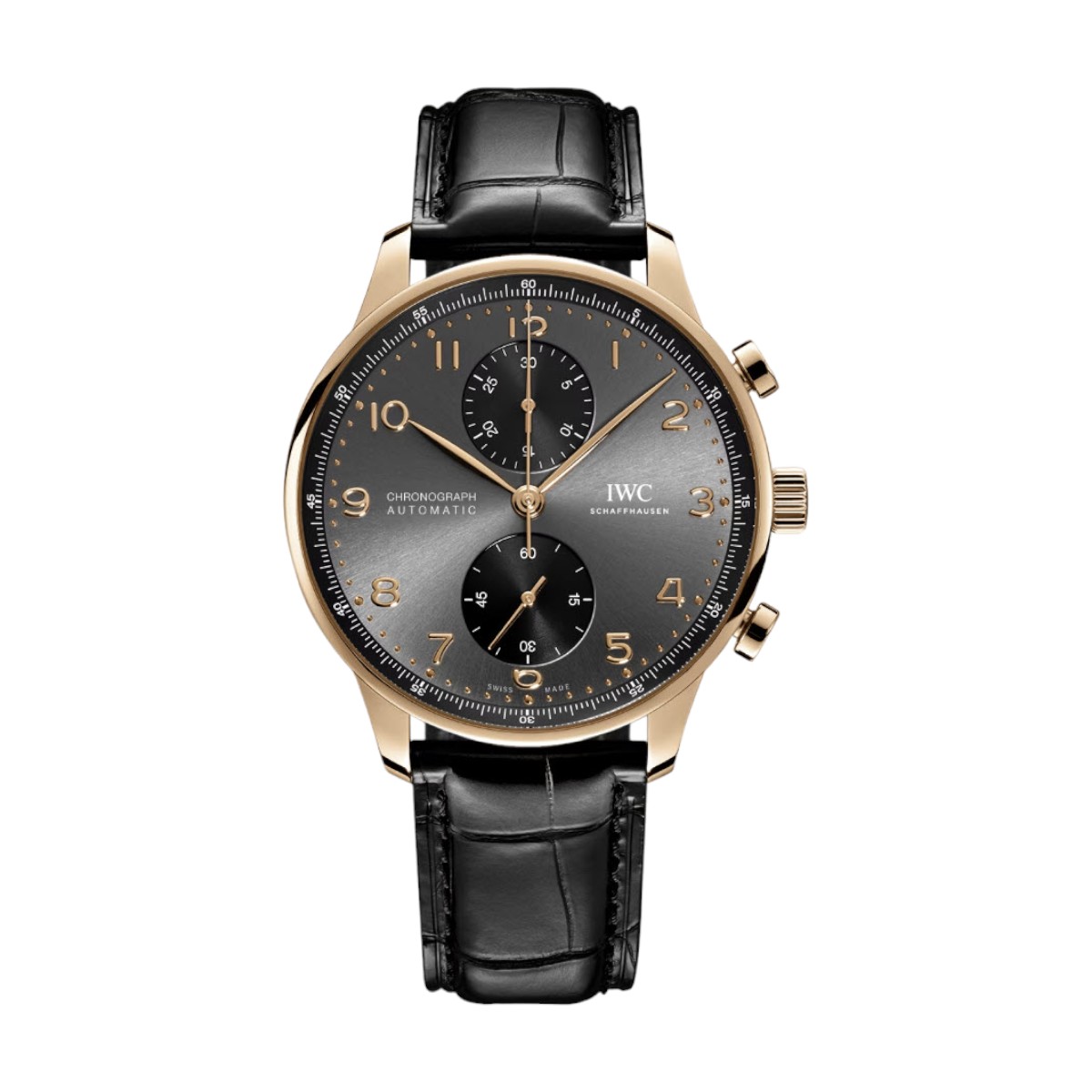 IWC Schaffhausen Portugieser Chronograph 41mm Men's Watch, Grey Dial