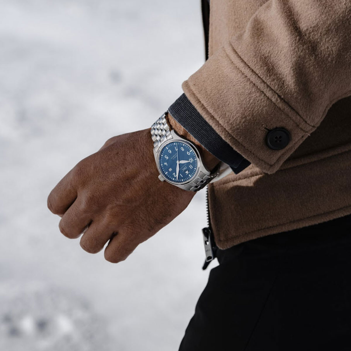 IWC Schaffhausen Mark XX Pilot 40mm Men's Watch, Blue Dial and Steel Band