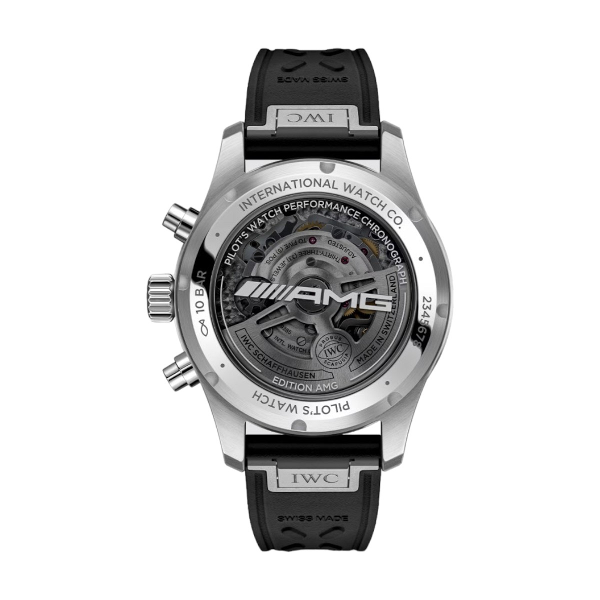 IWC Schaffhausen Performance Chronograph 41 AMG Pilot 41mm Men's Watch, Black Dial