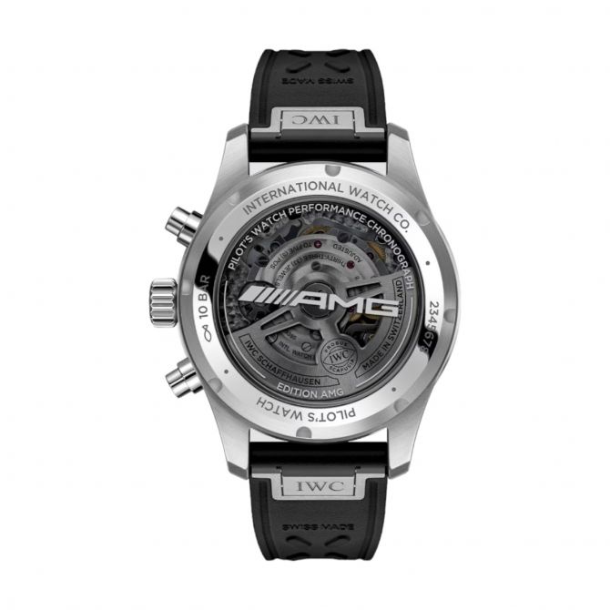 IWC Schaffhausen Performance Chronograph 41 AMG Pilot 41mm Men's Watch, Black Dial